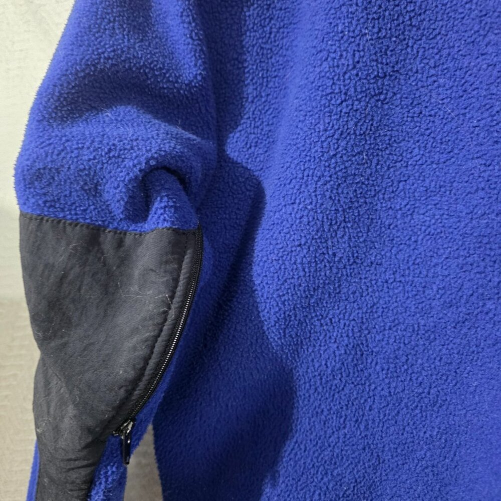 Vtg The North Face Denali Black Navy Fleece Zip Men/UnisexJacket Made in USA S - Picture 7 of 10